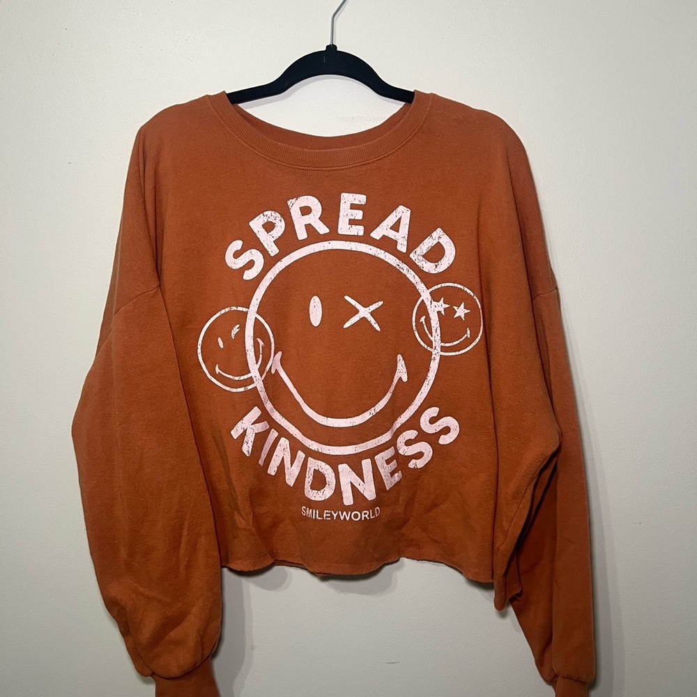 Women's Orange Spread Kindness Sweater